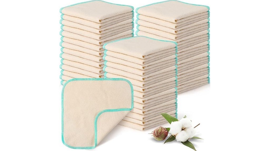 unbleached flannel wipes review