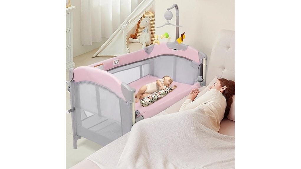 versatile pink baby bassinet